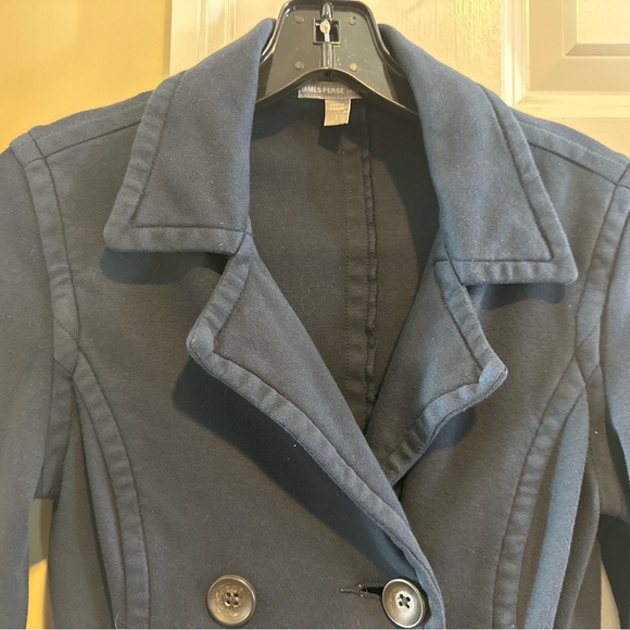 James Perse Navy Double Breasted Knit Jacket Size 1 (S/M) - Picture 2 of 6